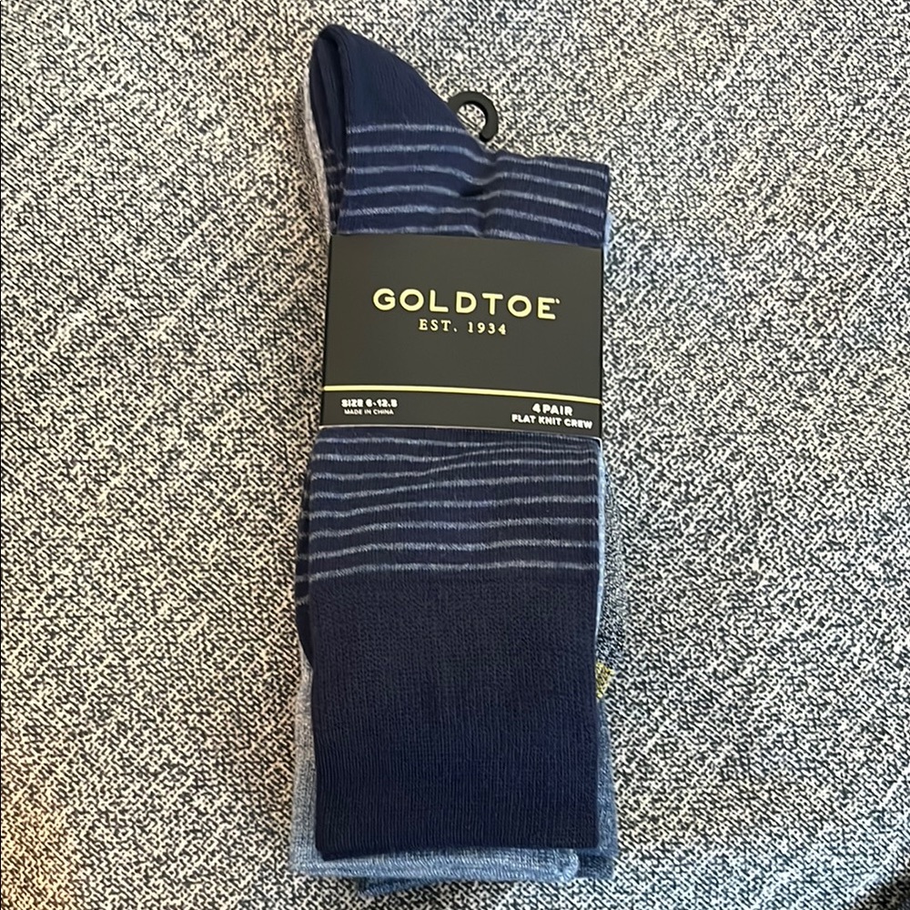 Gold Toe Men's Navy Socks - 4 Pair Pack